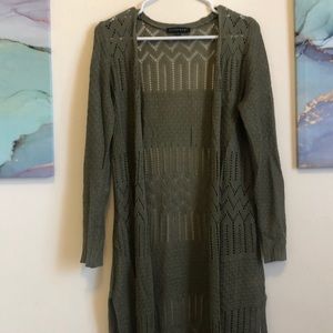 Green Duster Sweater